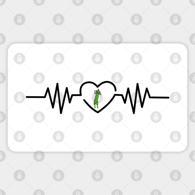 Celery Heartbeat Sticker by HobbyAndArt